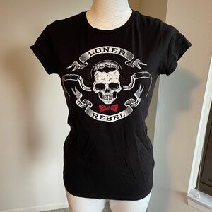 Pee-Wee Herman Rare Loner Rebel Black Graphic T-Shirt